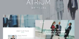 Atrium is a responsive corporate WordPress Theme suitable for business or corporate related projects. The Theme is maintained in a minimalist style with strong color accents. It has a responsive layout that looks great on mobile devices.