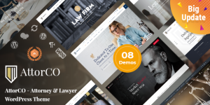 AttorCO – Attorney  Lawyer WordPress Theme Hey WordPress fanatics! Looking for a robust