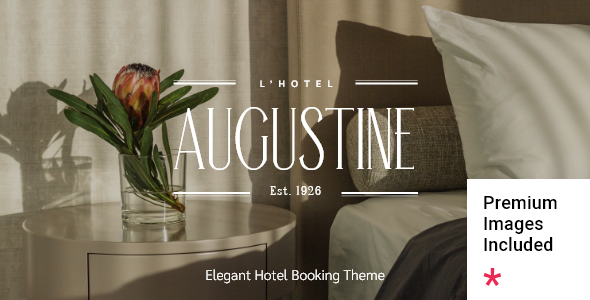 Revolutionize your hotel website with Augustine Hotel Booking Theme. Sleek design