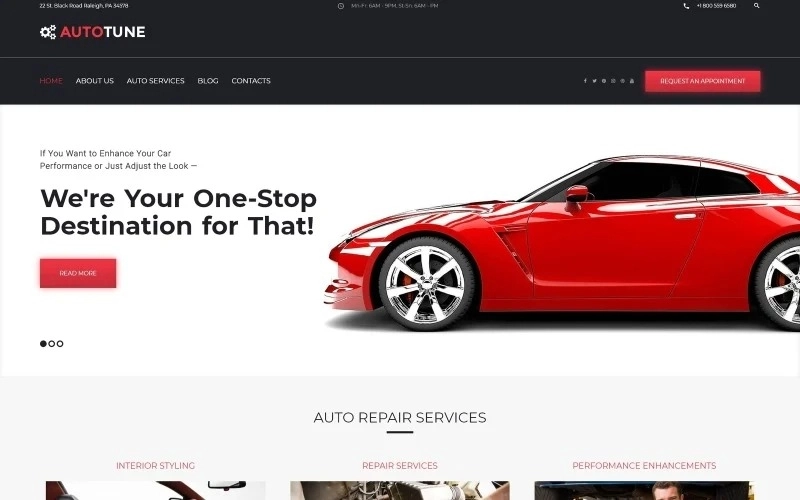 AutoTune is a fully responsive and well-documented Car Tuning WordPress Template