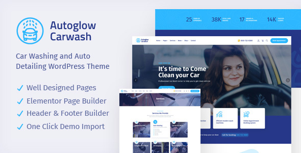 Introducing the AutoGlow Car Wash WordPress Theme Hey there