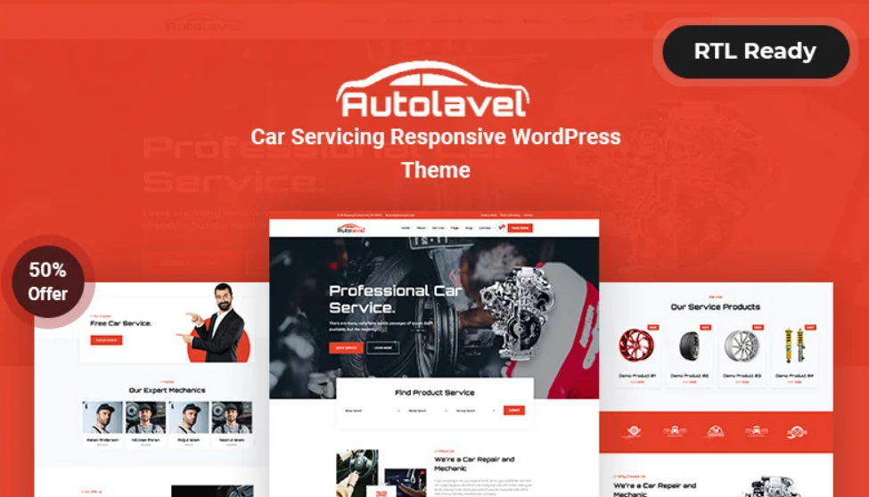 Discover Autolavel - a premium Car Service Responsive WordPress Theme designed for auto repair shops and mechanics. With its sleek design