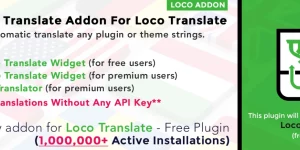 Loco Translate plugin addon to automatic translate plugins and themes translatable string with one click in any language.