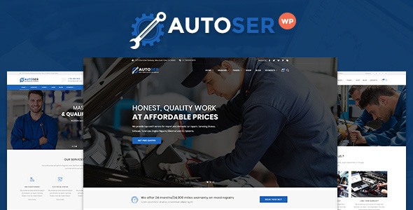 Rev up your website with the Autoser Car Service WordPress Theme! Perfect for car repair shops and service centers