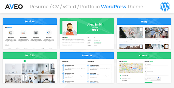 Aveo - VCard WordPress Theme: Your Ultimate Personal Portfolio Solution Hey there WordPress fans and developers! If you're on the lookout for a slick