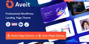 Aveti - Multipurpose Elementor Landing Page WordPress Theme – is a Responsive quick and easy customisable Modern Multipurpose Business Solutions Landing Page WordPress Theme that comes with 25+ pages and 12+ home page variations. Aveti offers numerous awesome features like