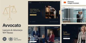 Avvocato - Lawyer  Attorney WordPress Theme: The Ultimate Solution for Legal Websites Looking to create a top-notch website tailored for legal professionals? Look no further than the Avvocato - Lawyer  Attorney WordPress Theme. This premium theme