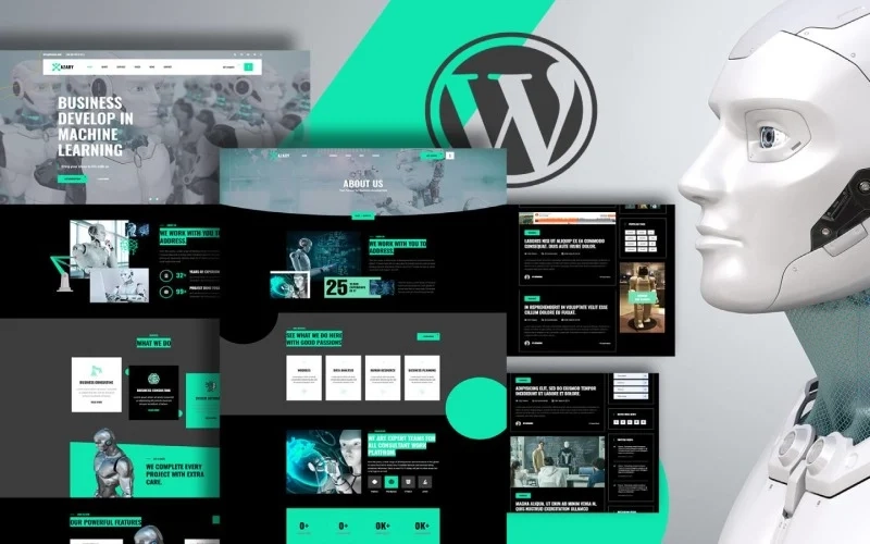 Azary - Robot and AI WordPress theme is made for modern robot and modern automation website