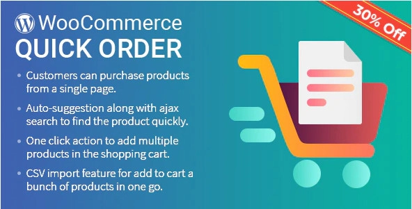 Streamline bulk purchasing with the Quick Order Plugin for WooCommerce! This powerful tool allows wholesalers to effortlessly add multiple products using an autocomplete search and CSV import. Enhance your customers' shopping experience—download it from Bevaultx at a fraction of the cost!