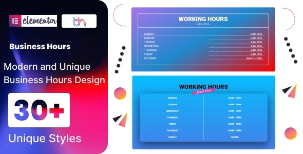 Easily display business hours on your site with the BWD Business Hours addon. No coding needed