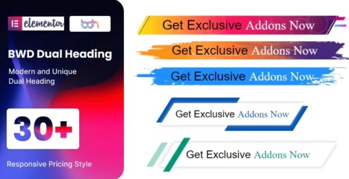 Create stunning dual headings effortlessly with BWD Dual Heading addon for Elementor. Easily customize styles and enhance user engagement on any WordPress theme.
