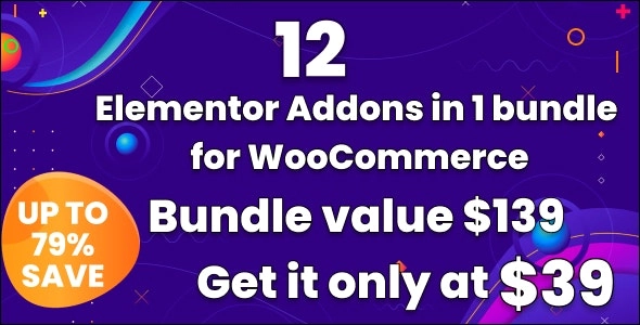 Enhance your WooCommerce store with 12 lightweight Elementor-based plugins. Get the BWD Elementor Addons Bundle for just $39