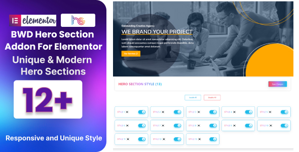 The BWD Hero Section Addon for Elementor is a powerful and versatile tool that allows you to create stunning and captivating Hero sections for your website. Designed specifically for the popular Elementor page builder