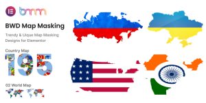 BWD Map Masking is the trendy map masking Plugin for Elementor. There are 195 Countries and 02 World map masking shapes that look awesome. It is a highly customizable plugin. You can use a custom map image.