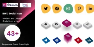 Effortlessly add stylish social icons to your WordPress site using BWD Social Icon addon for Elementor. Ideal for free themes