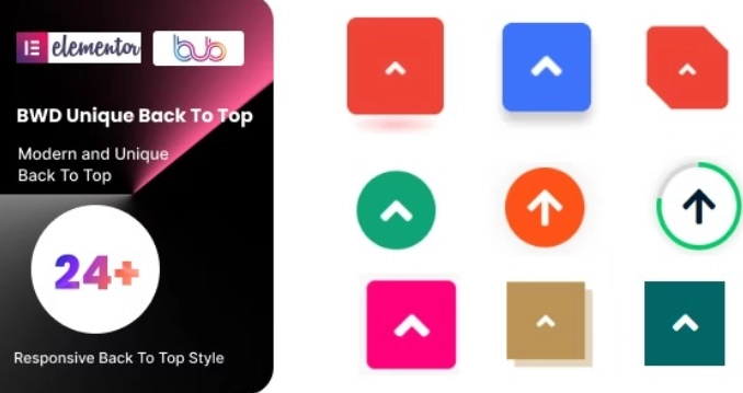 Enhance your website's user experience with BWD Unique Back to Top addon for Elementor. Easy setup