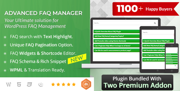 BWL Advanced FAQ Manager is a powerful premium WordPress plugin