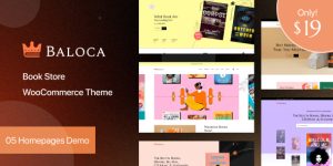 Create a stunning online bookstore with Baloca - Book Store WooCommerce Theme. Enjoy easy customization