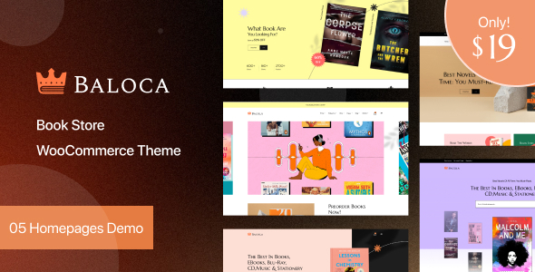 Create a stunning online bookstore with Baloca - Book Store WooCommerce Theme. Enjoy easy customization