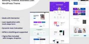 Made with Elementor Loan Application with Multi-steps Form Dynamic Loan Calculator WPML  Multilingual supported RTL supported Figma files included with Images
