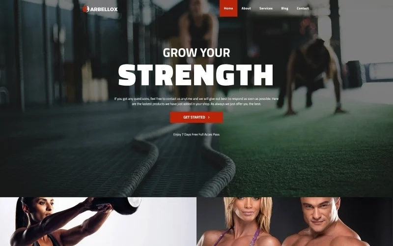 Barbellox theme is a perfect solution for a website presenting gym. You will inform visitors about your gym