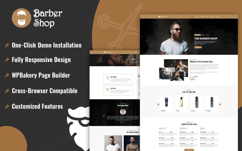 This well-developed and brilliantly designed Barber Shop WordPress theme is perfect for a wide variety of businesses and service providers such as hairdressers