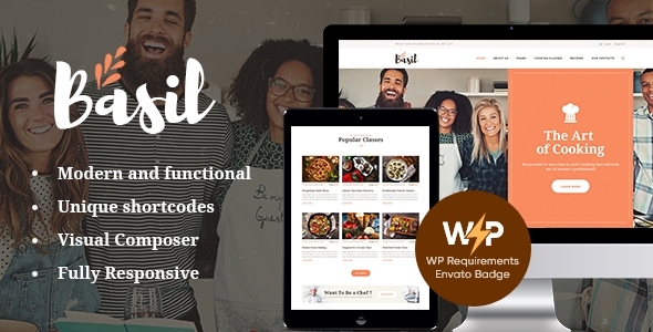 Spice up your culinary website with the Basil WordPress theme. Perfect for blogs