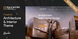 Bauwerk: A responsive theme for architects  designers. Showcase work