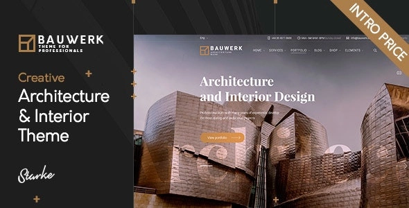 Bauwerk: A responsive theme for architects  designers. Showcase work