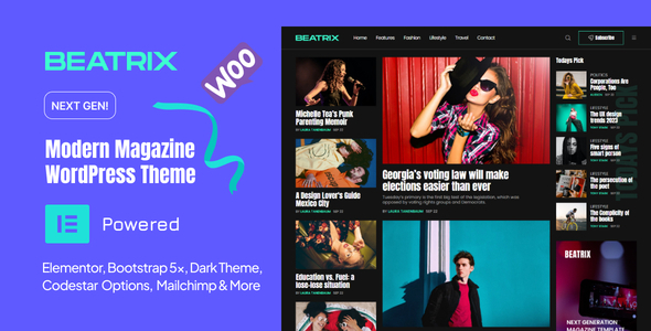 Beatrix - Modern Magazine WordPress Theme Welcome to the world of seamless content creation with Beatrix - Modern Magazine WordPress Theme. If you're searching for a crisp