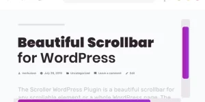 The Beautiful Scrollbar WordPress Plugin is a beautiful scrollbar for any scrollable element or a whole WordPress page. This plugin explicitly designed to customize the scrollbar on your WordPress site. This WordPress plugin turns an ordinary annoying browser scrollbar into a lovely stylized scrolling control. The custom scrollbar is much…