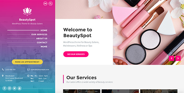 BeautySpot - WordPress Theme for Beauty Salons If you're looking to craft a splendid online presence for your beauty salon