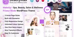 Beautymax - Spa Beauty Wellness Center and Barber Salon is the WordPress theme with everything you need for your spa