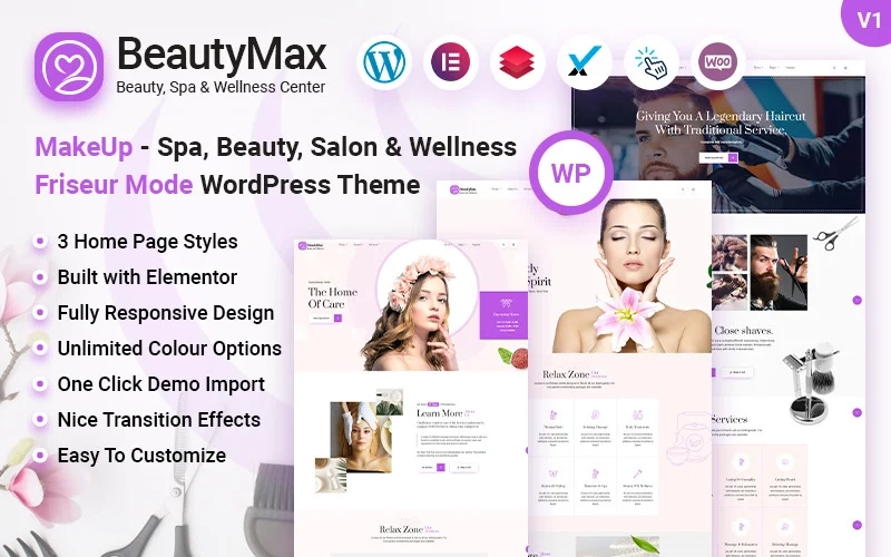 Beautymax - Spa Beauty Wellness Center and Barber Salon is the WordPress theme with everything you need for your spa