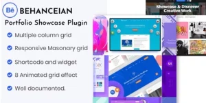 Showcase your creative work seamlessly with the Behanceian portfolio showcase plugin for WordPress. Perfect for designers