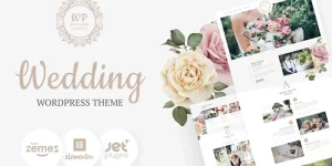 Wedding is one of the most important events in a human’s life. Each girl has been dreaming about this day since childhood. To make this day special you need everything to be on a high level. Create the best website for your wedding planner company using our Belle Fleur wedding…