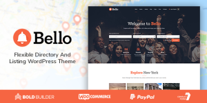 Enhance your directory or listing website with the Bello - Directory  Listing WordPress Theme Bello - Directory  Listing WordPress Theme is a powerhouse theme designed to take your directory and listing website to the next level. With its sleek design and practical functionalities