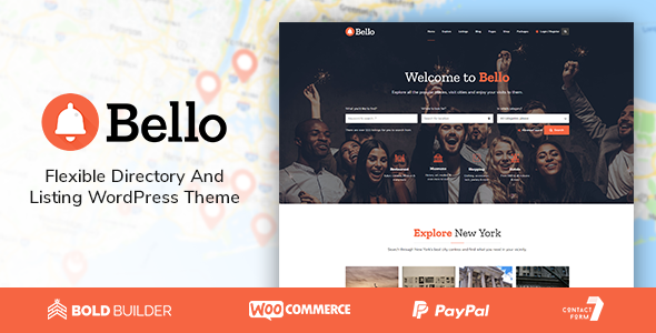 Enhance your directory or listing website with the Bello - Directory  Listing WordPress Theme Bello - Directory  Listing WordPress Theme is a powerhouse theme designed to take your directory and listing website to the next level. With its sleek design and practical functionalities