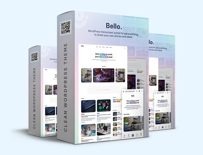 Bello is a WordPress theme created for personal blog needs with a modern look