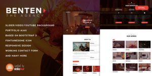 Benten is a responsive one-page portfolio template designed for creative professionals. It is a modern and sleek template with a clean and minimalistic design that allows your work to take center stage. The template is fully responsive