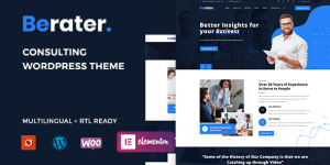 Berater Consulting WordPress Theme - Elevate Your Consulting Business The Berater Consulting WordPress Theme is a top-tier solution designed to give your consulting business a sleek and professional online presence. With its clean design