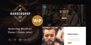 Revamp your barbershop or tattoo studio site with the Berger Theme. Access it on Bevaultx today for a sleek