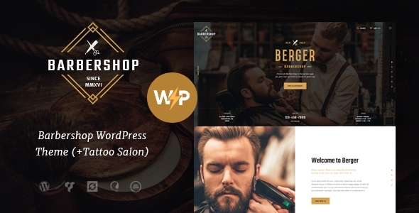 Revamp your barbershop or tattoo studio site with the Berger Theme. Access it on Bevaultx today for a sleek