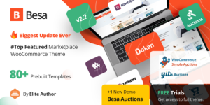 Introducing the Besa - Elementor Marketplace WooCommerce Theme Are you looking for the perfect WordPress theme to craft a stunning and functional eCommerce site? Look no further than the Besa - Elementor Marketplace WooCommerce Theme. This cutting-edge theme blends design aesthetics with powerful features