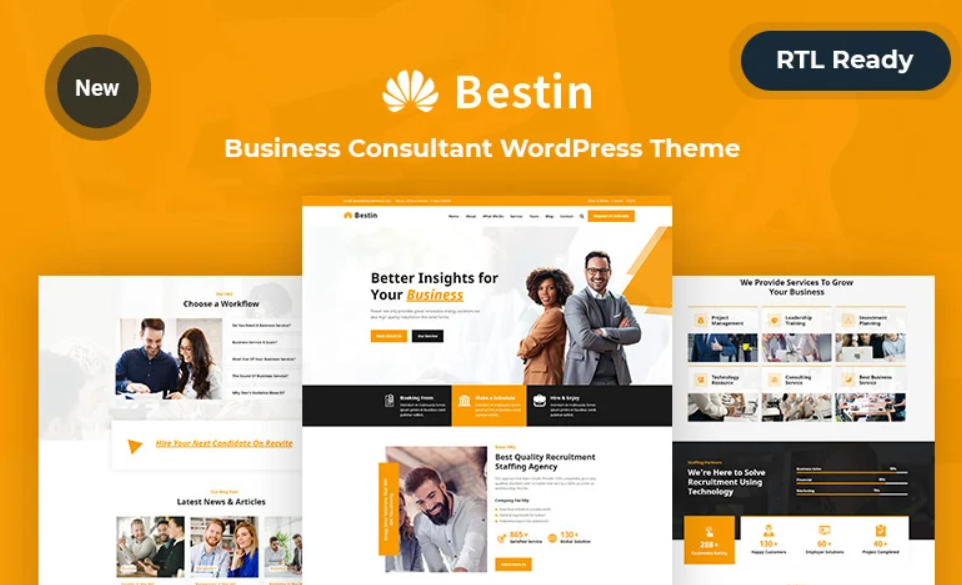 Discover Bestin - a responsive Business WordPress Theme designed for modern enterprises. With customizable layouts