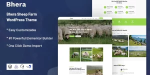 Bhera is a Sheep Farm WordPress theme. You can create websites with anything of new design