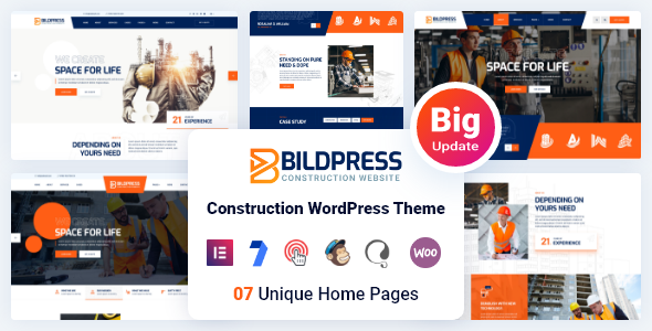 BildPress - Construction WordPress Theme: Elevate Your Construction Business Looking to give your construction website a professional and modern look? The BildPress - Construction WordPress Theme is here to transform your online presence. Tailored specifically for construction businesses