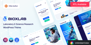 Bioxlab - Laboratory  Science Research WordPress Theme If you're looking for a dynamic and highly functional WordPress theme tailored specifically for laboratory and scientific research purposes