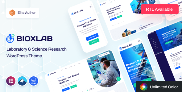 Bioxlab - Laboratory  Science Research WordPress Theme If you're looking for a dynamic and highly functional WordPress theme tailored specifically for laboratory and scientific research purposes