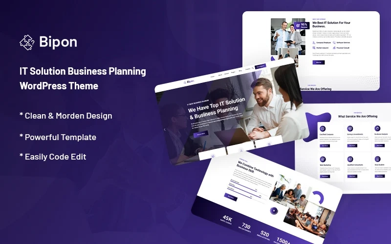 Bipon is an IT Solution  Business Planning WordPress Theme. Bipon is a clean